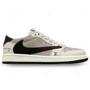 Louis Vuitton x Nike Air Jordan 1 Low "Shadow Grey Suede" (Custom)