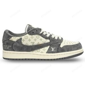 Louis Vuitton x Nike Air Jordan 1 Low "Green Monogram Suede" (Custom)