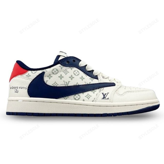 Louis Vuitton x Nike Air Jordan 1 Low "Tricolor Monogram" (Custom)