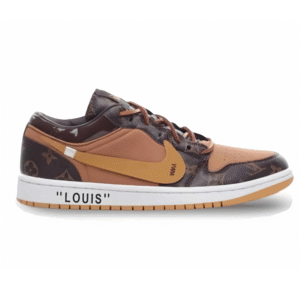 Nike Air Jordan 1 x LV Low Custom – Brown/Gold Monogram