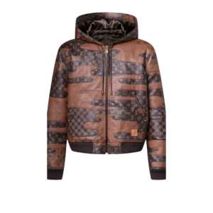 Made To Order Patchwork Leather Zipped Hoodie